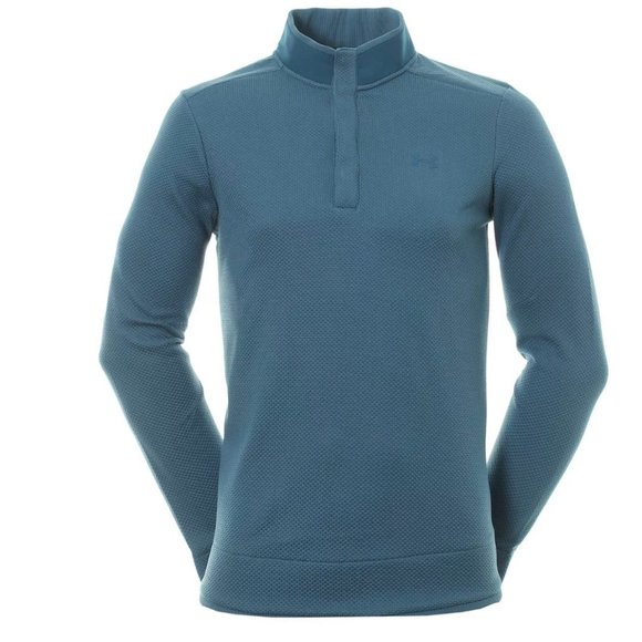 Under Armour Other - Under Armour Golf Storm Sweater Fleece Snap Blue M